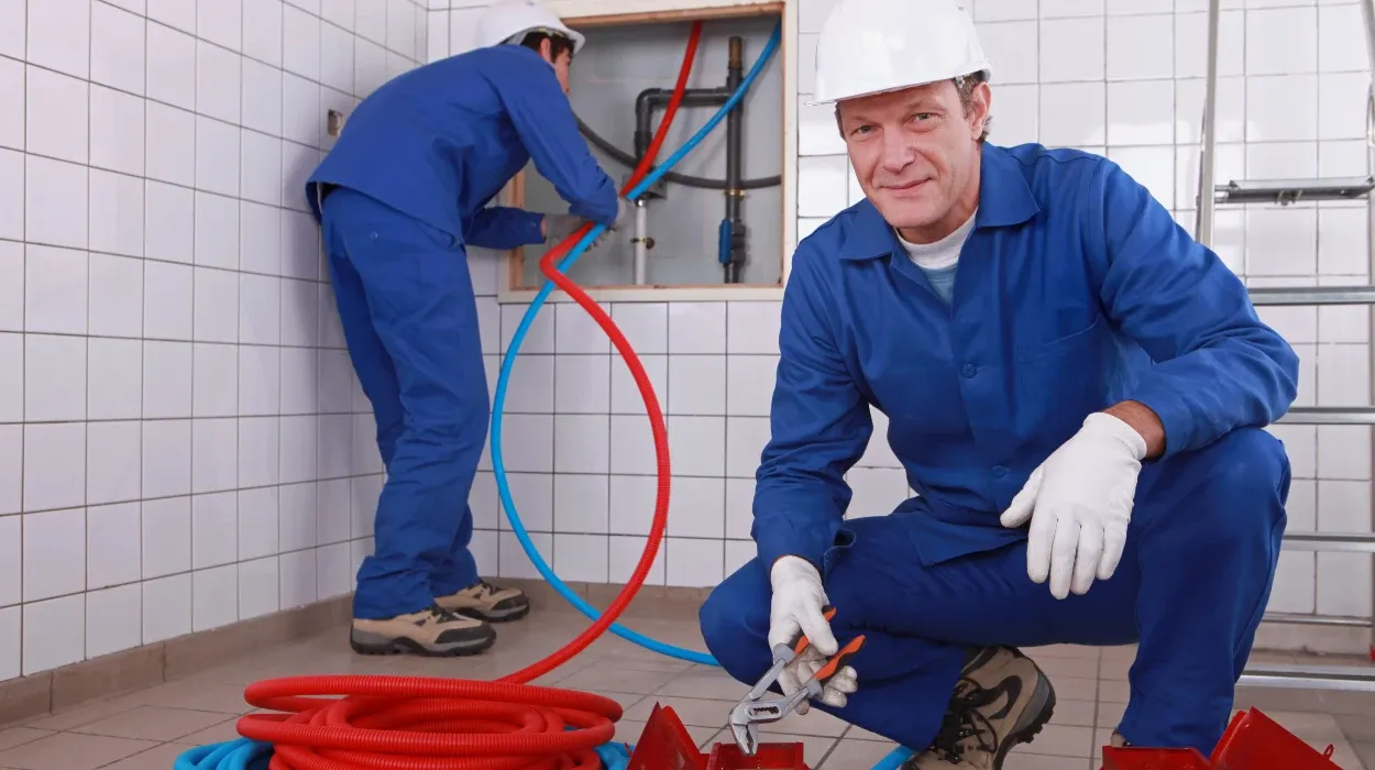 male plumber fixing a bathroom faucet from Emergency Plumber Austin in Austin, TX - Emergency Water Heater Repair