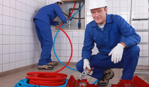 male plumber fixing a bathroom faucet from Emergency Plumber Austin in Austin, TX - Emergency Water Heater Repair